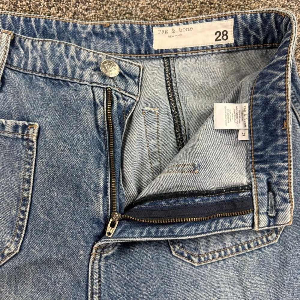 Rag & Bone Liliana Wide Leg Jeans Womens 28 Medium Wash Patch Pockets Casual - Picture 3 of 13